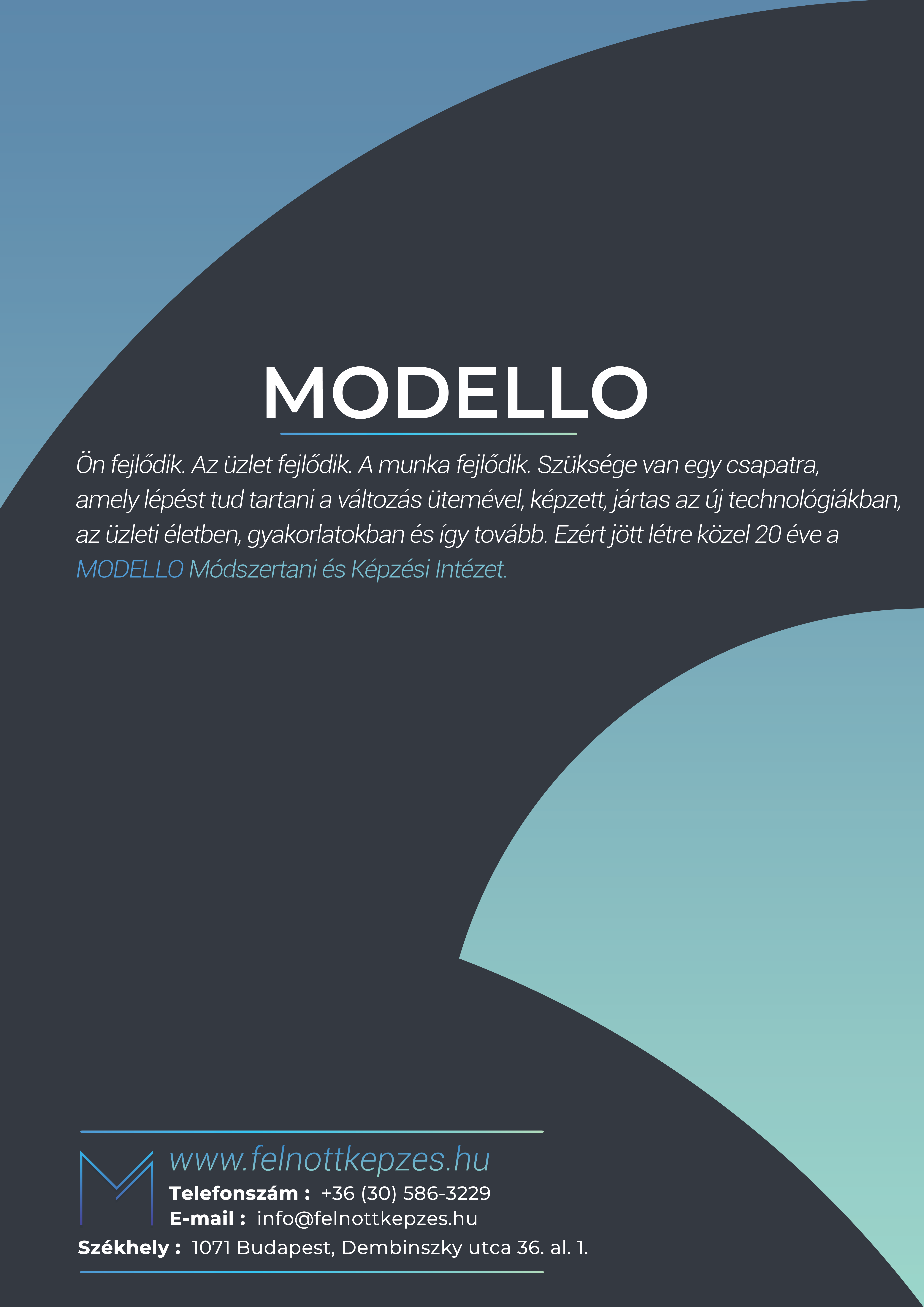 MODELLO Portfolio Hatlap - A MODELLO-ról